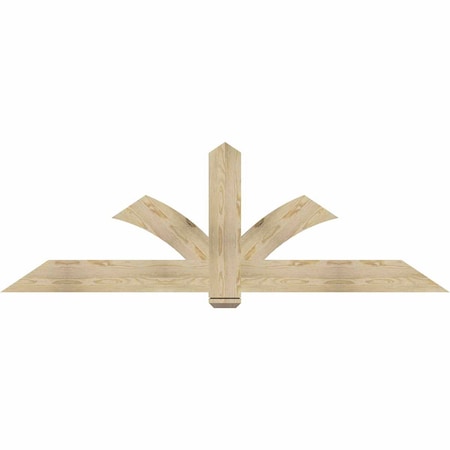 Ekena Millwork Redmond Rough Sawn Timber Gable Bracket, Douglas Fir, 84"W x 28"H x 2"D x 6"F, 8/12 Pitch GBW084X28X0206RED00RDF